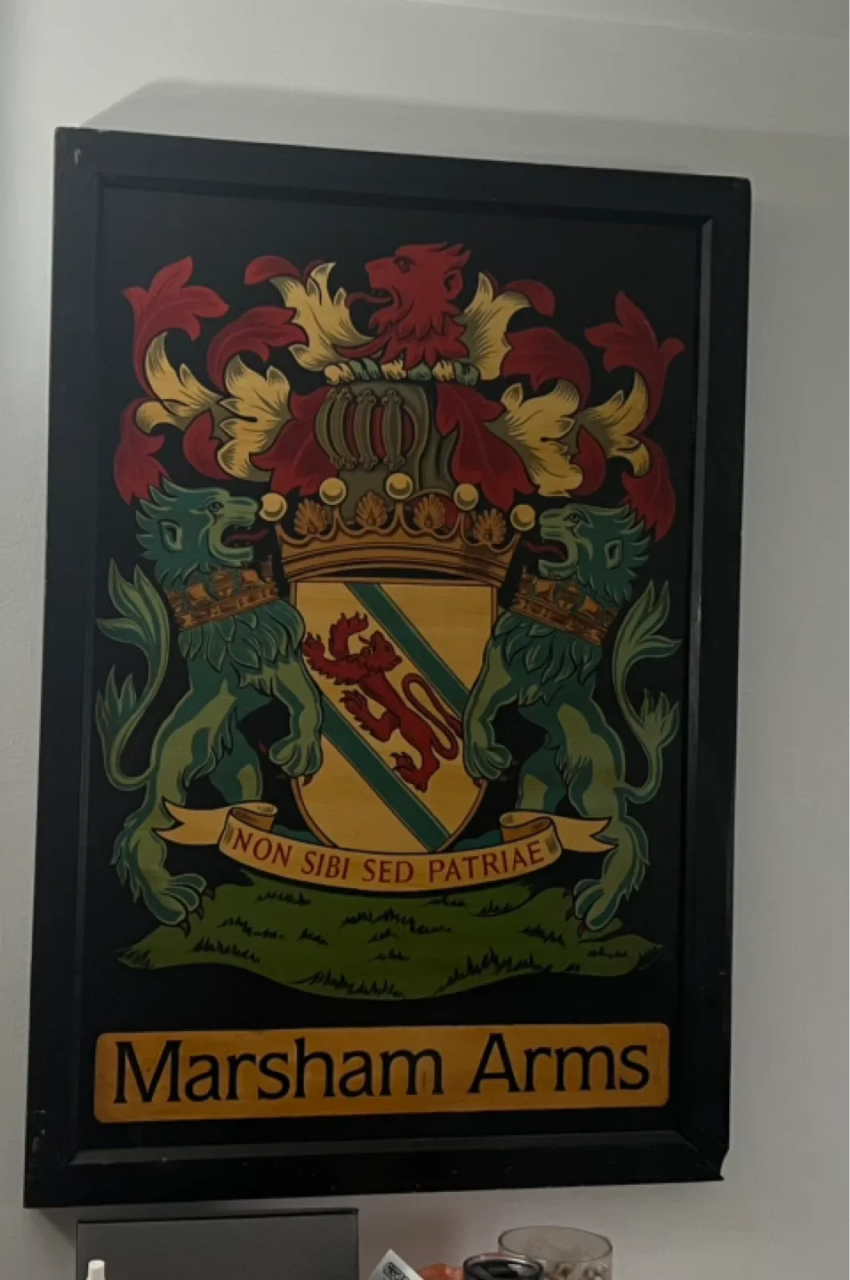 Marsham Arms Framed Crest Painting thumbnail