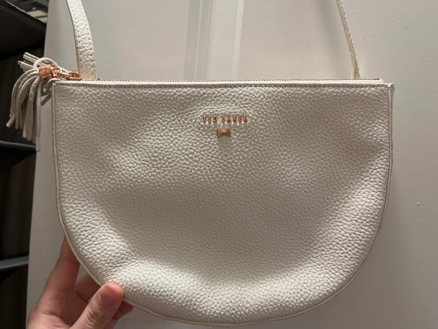 Ted Baker White Leather Crossbody Bag
