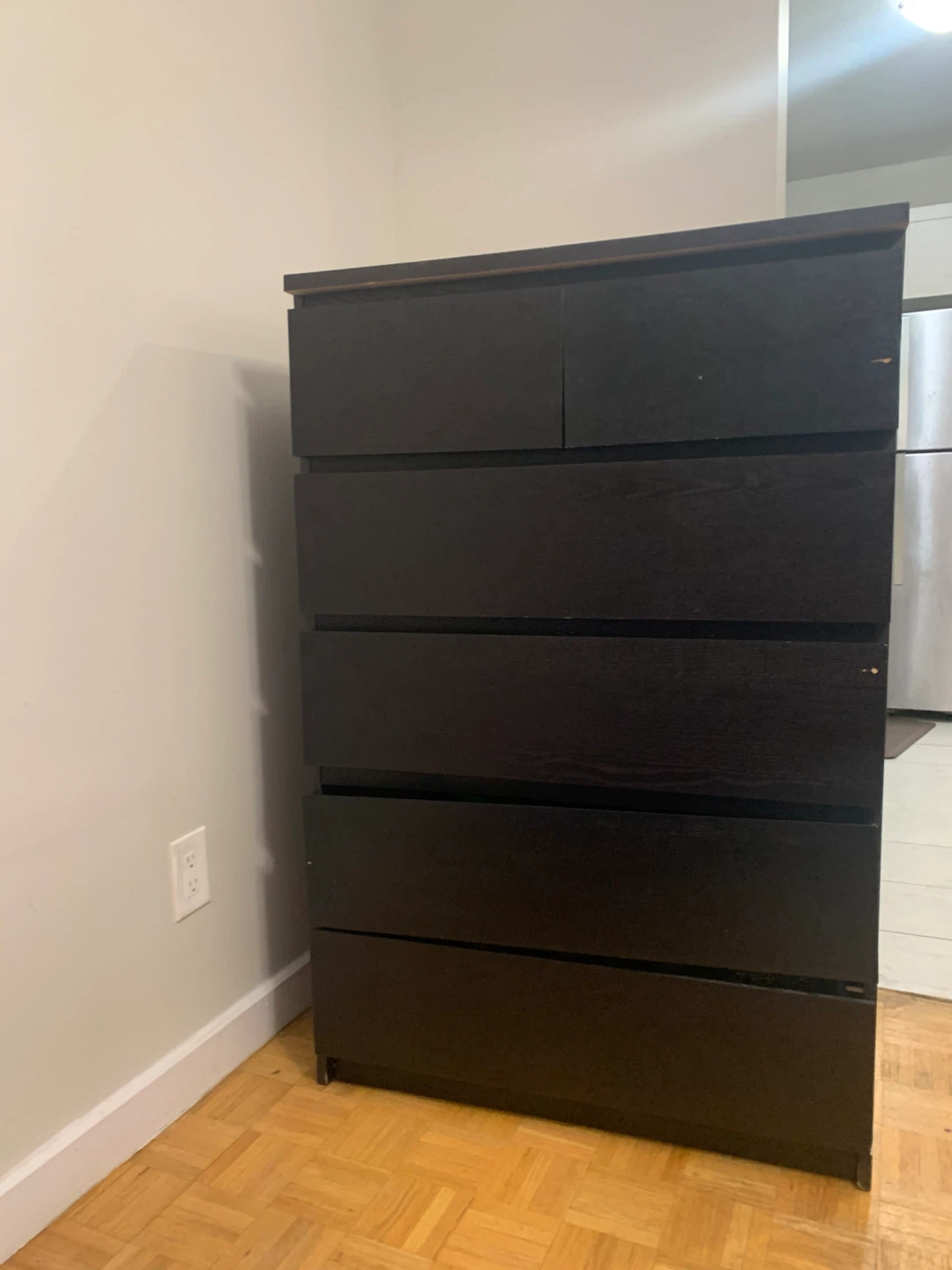 Dark Brown 6-Drawer Dresser