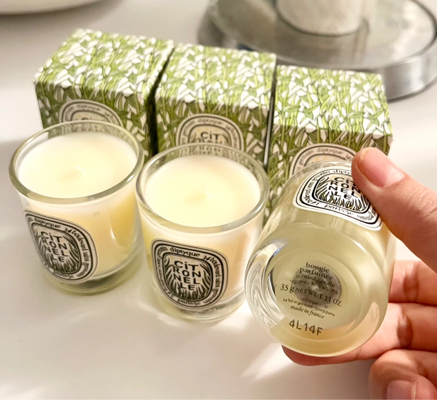 Diptyque Citronnelle Scented Candle - Set of 3 - photo 2