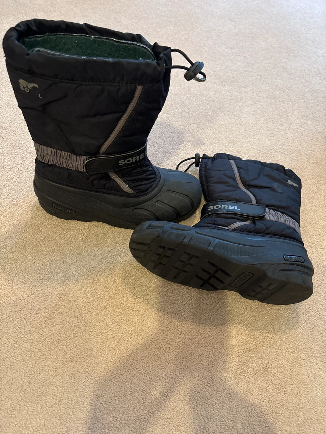 Sorel Kids' Snow Commander Black Winter Boots size 5(USA) - photo 2