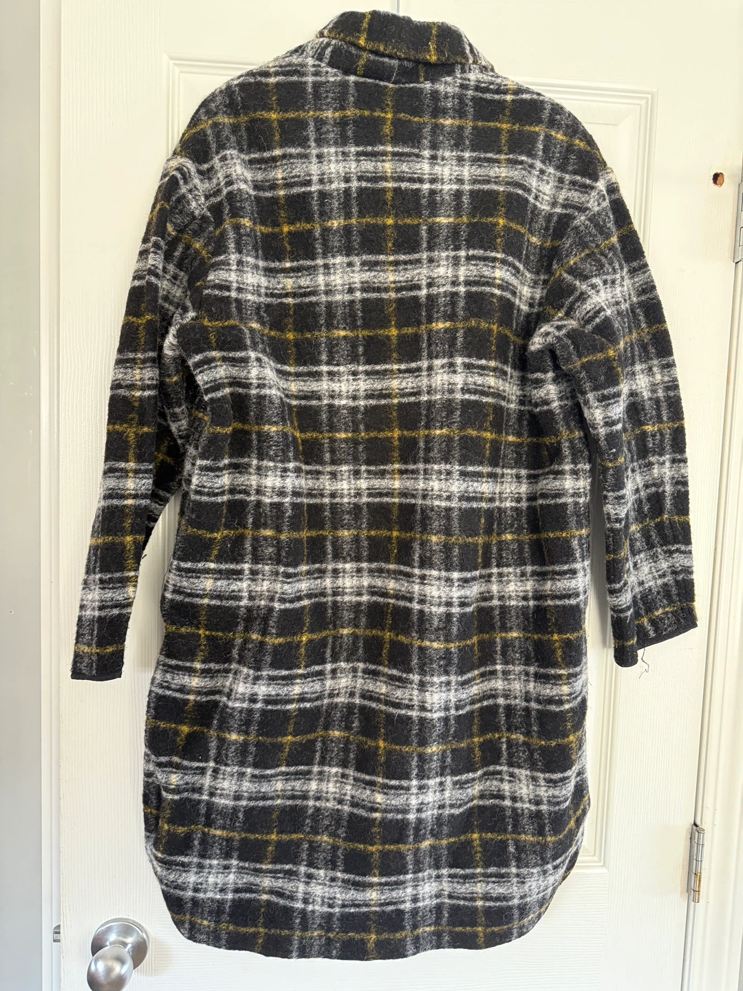 RUMERE Plaid Wool Blend Coat - Size S - photo 2