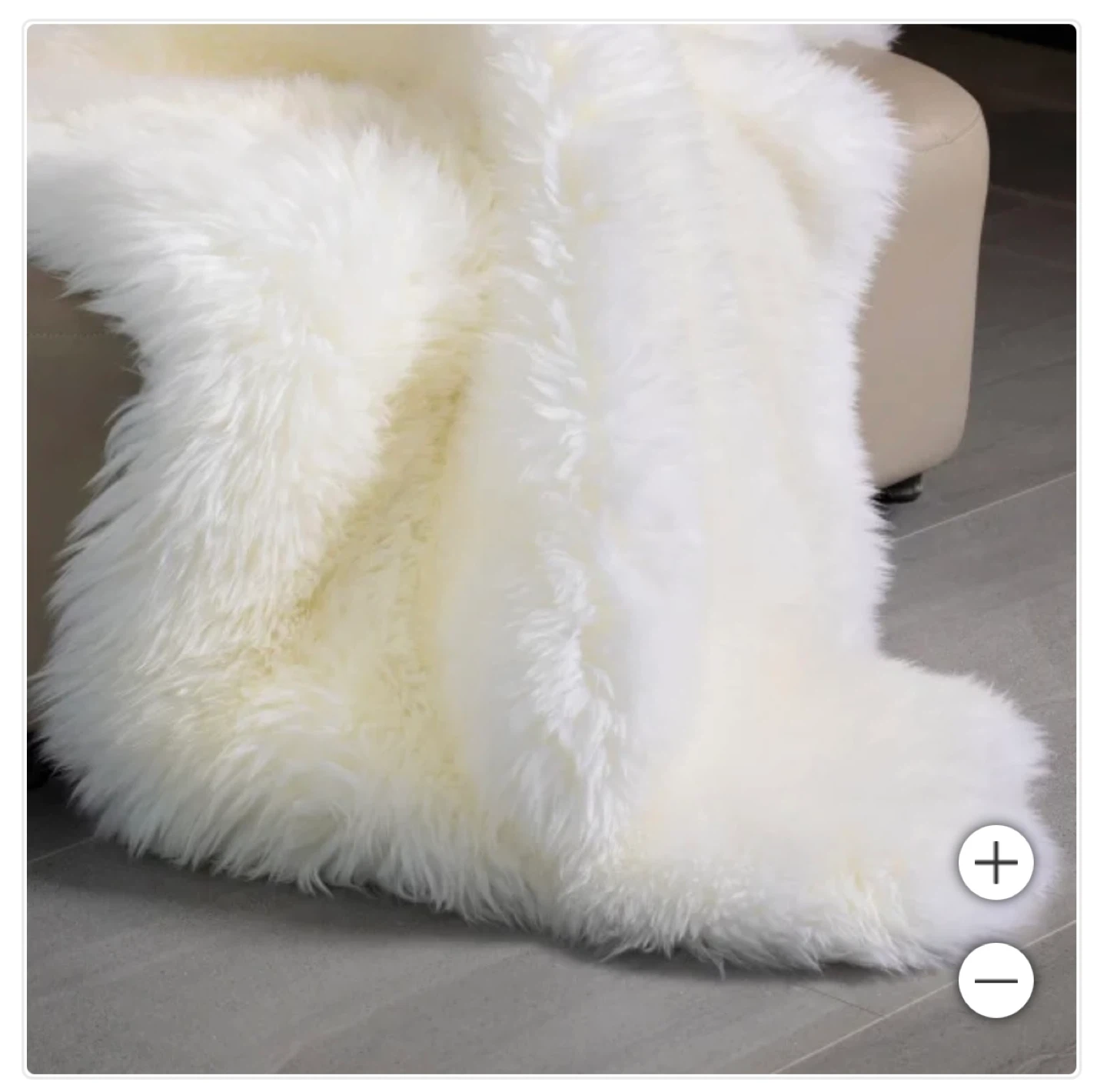 Ivory Sheepskin Fur Rug - photo 3