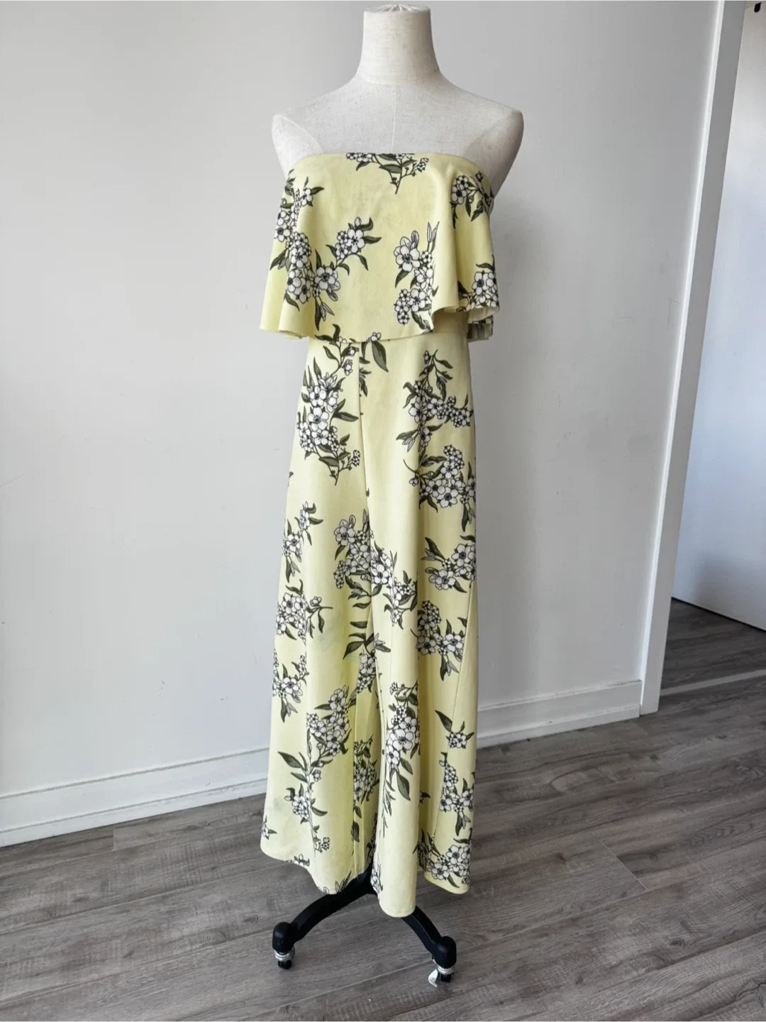 Floral Print Strapless Jumpsuit thumbnail