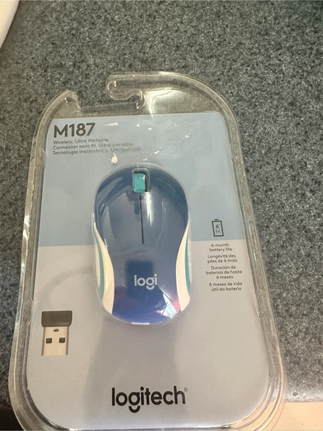 New Logitech M187 Wireless Mouse - Blue - photo 3