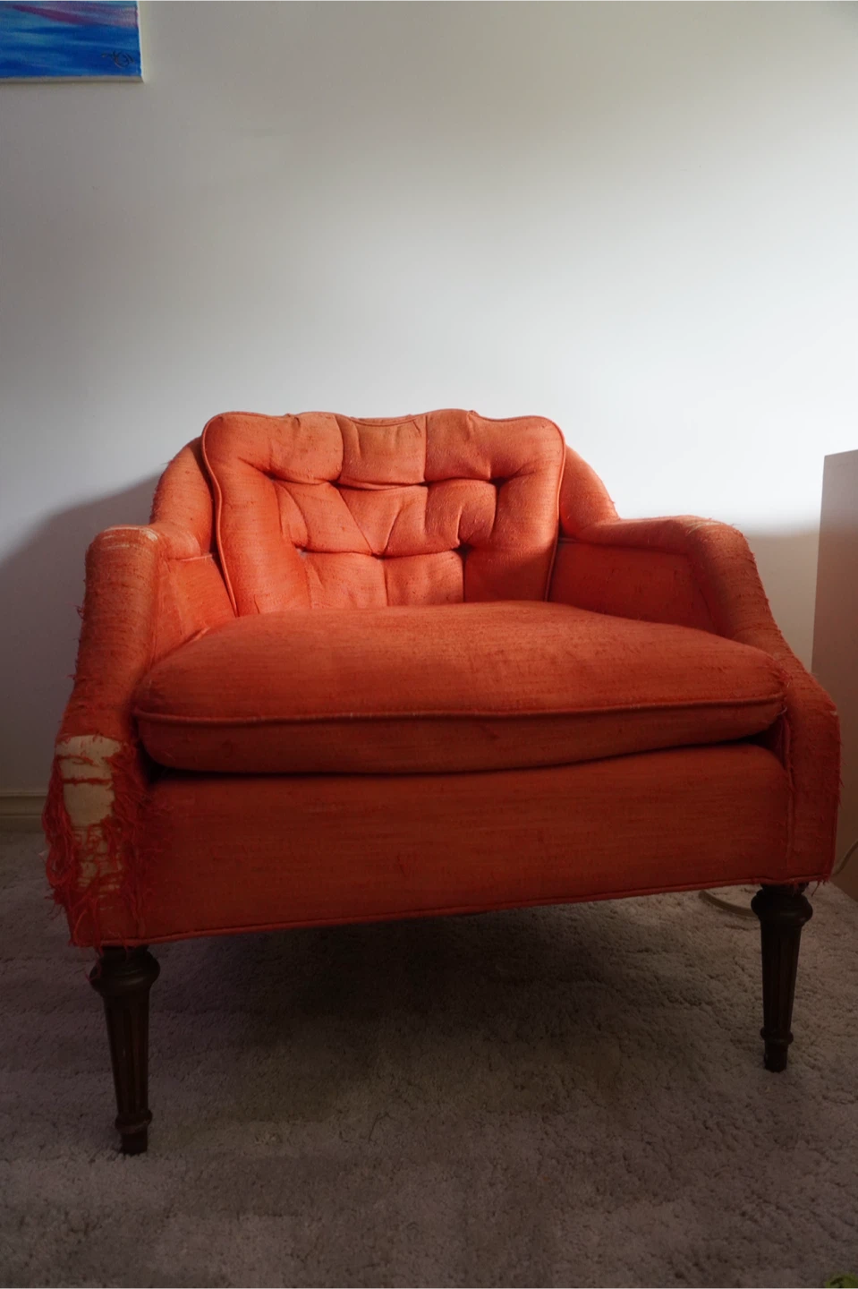 *MOVING* Mid-Century Modern Orange-Red Accent Chair