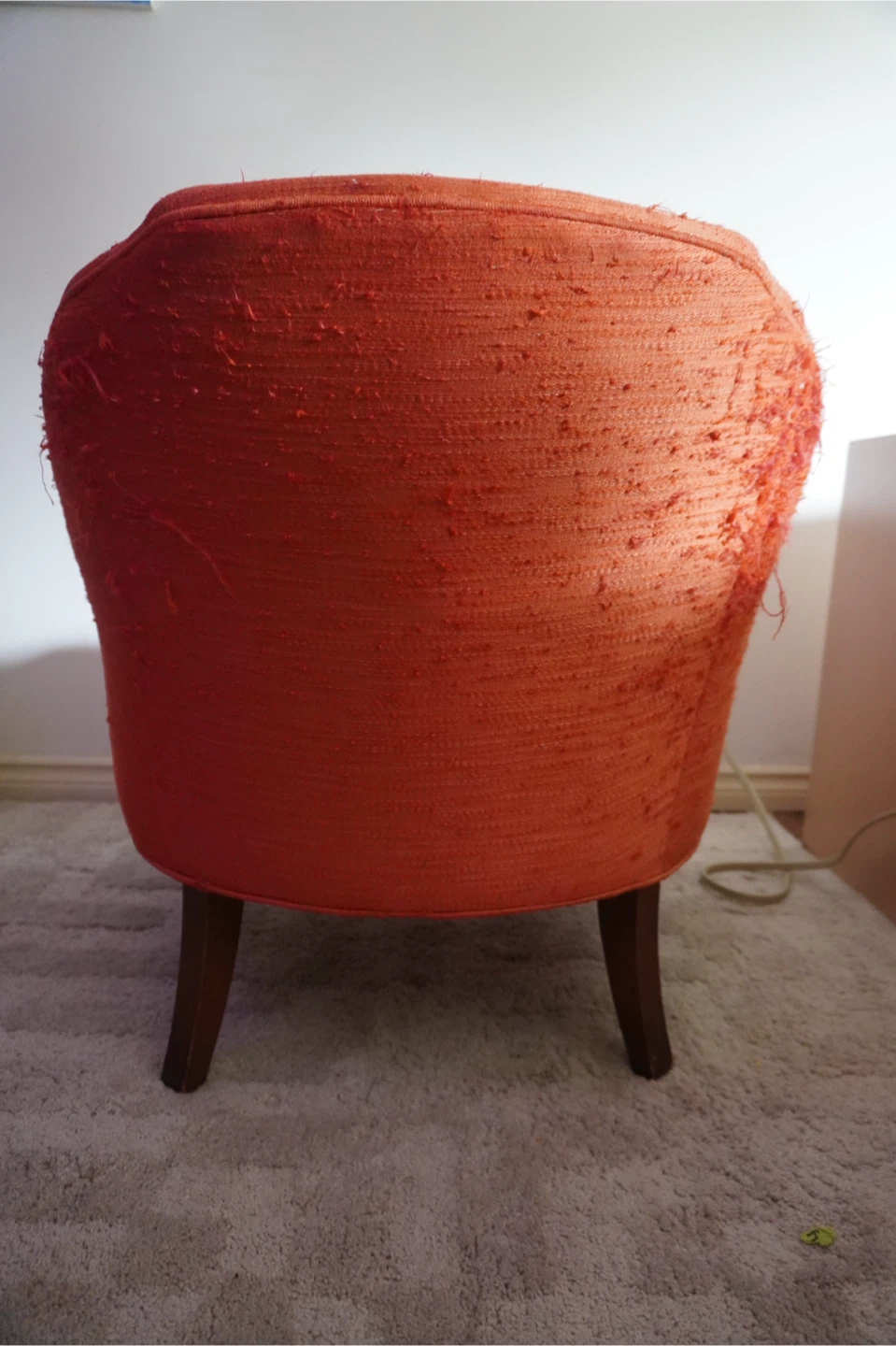 *MOVING* Mid-Century Modern Orange-Red Accent Chair - photo 3