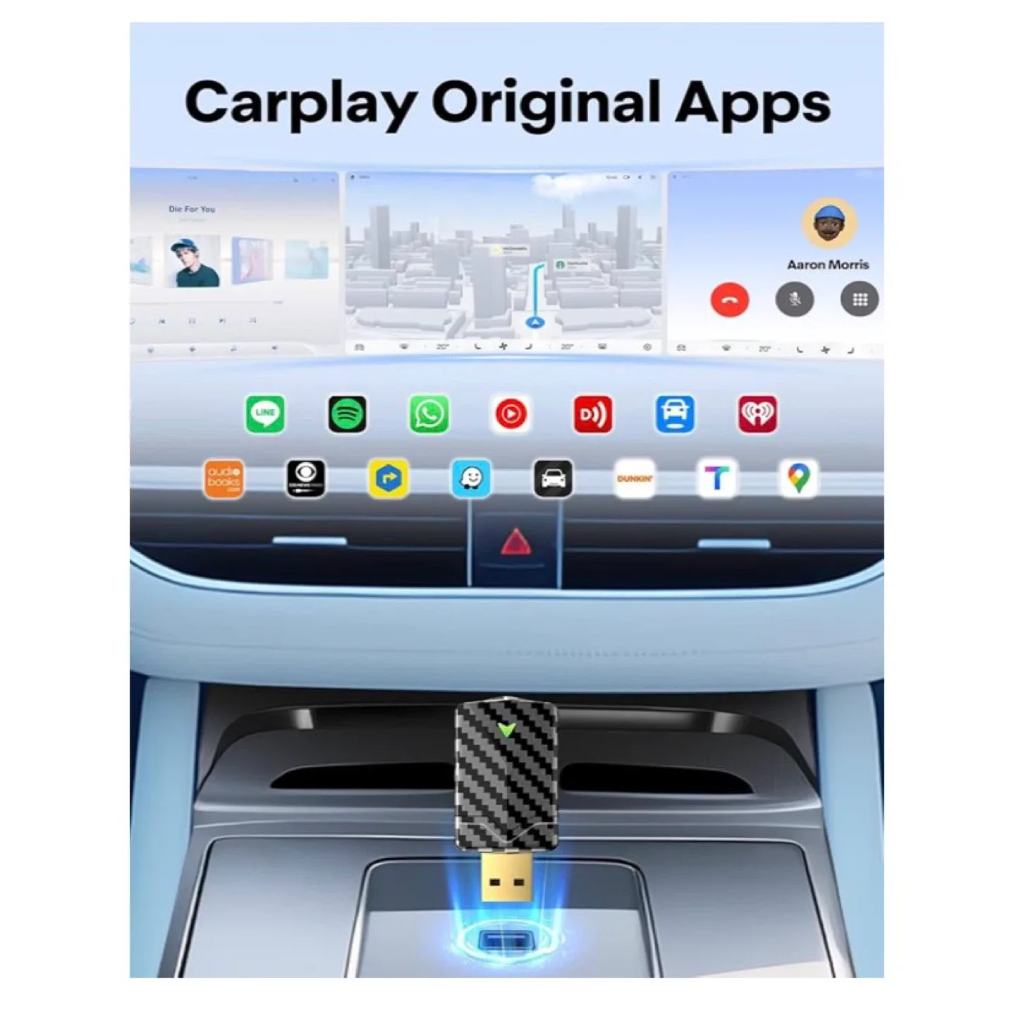 Wireless CarPlay Adapter - Carbon Fiber Design image indicator(5)