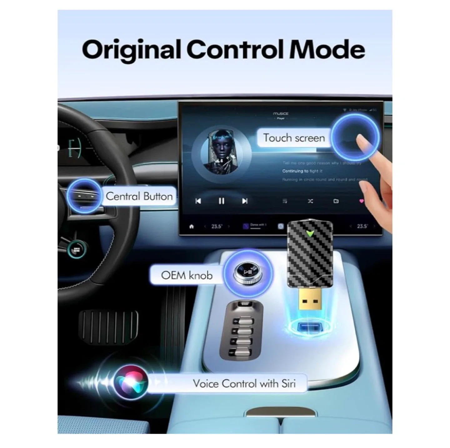 Wireless CarPlay Adapter - Carbon Fiber Design image indicator(6)