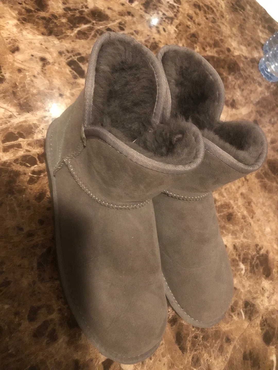 Classic Mini Grey Boots - Women's Size 8 thumbnail