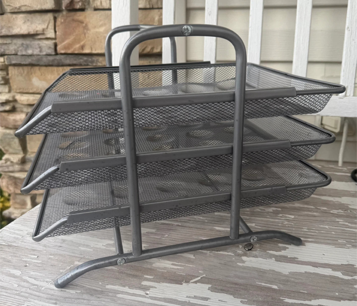 Metal Mesh 3-Tier Desk Organizer - photo 2