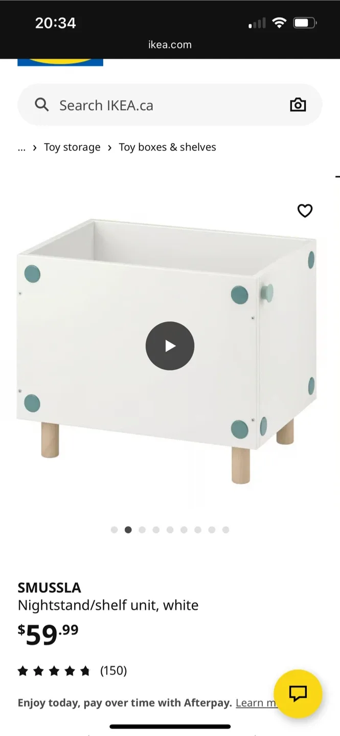 IKEA SMUSSLA White Nightstand/Shelf Unit image indicator(4)