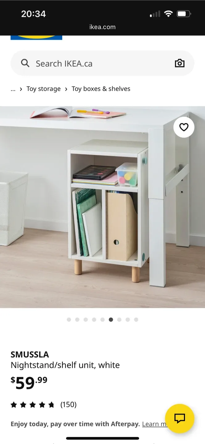 IKEA SMUSSLA White Nightstand/Shelf Unit image indicator(2)