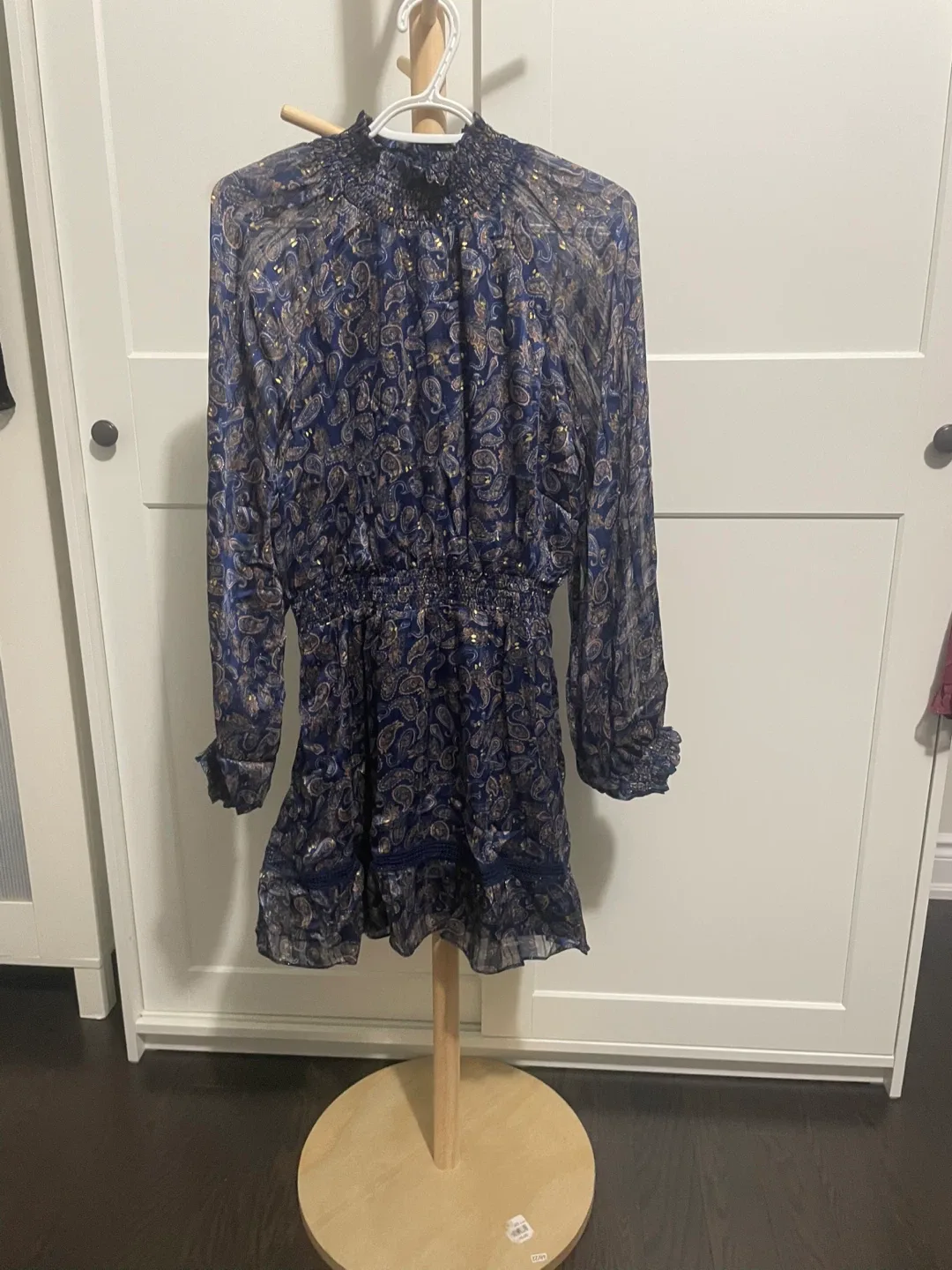 Lost Wanderer Blue Paisley Mini Dress image indicator(6)