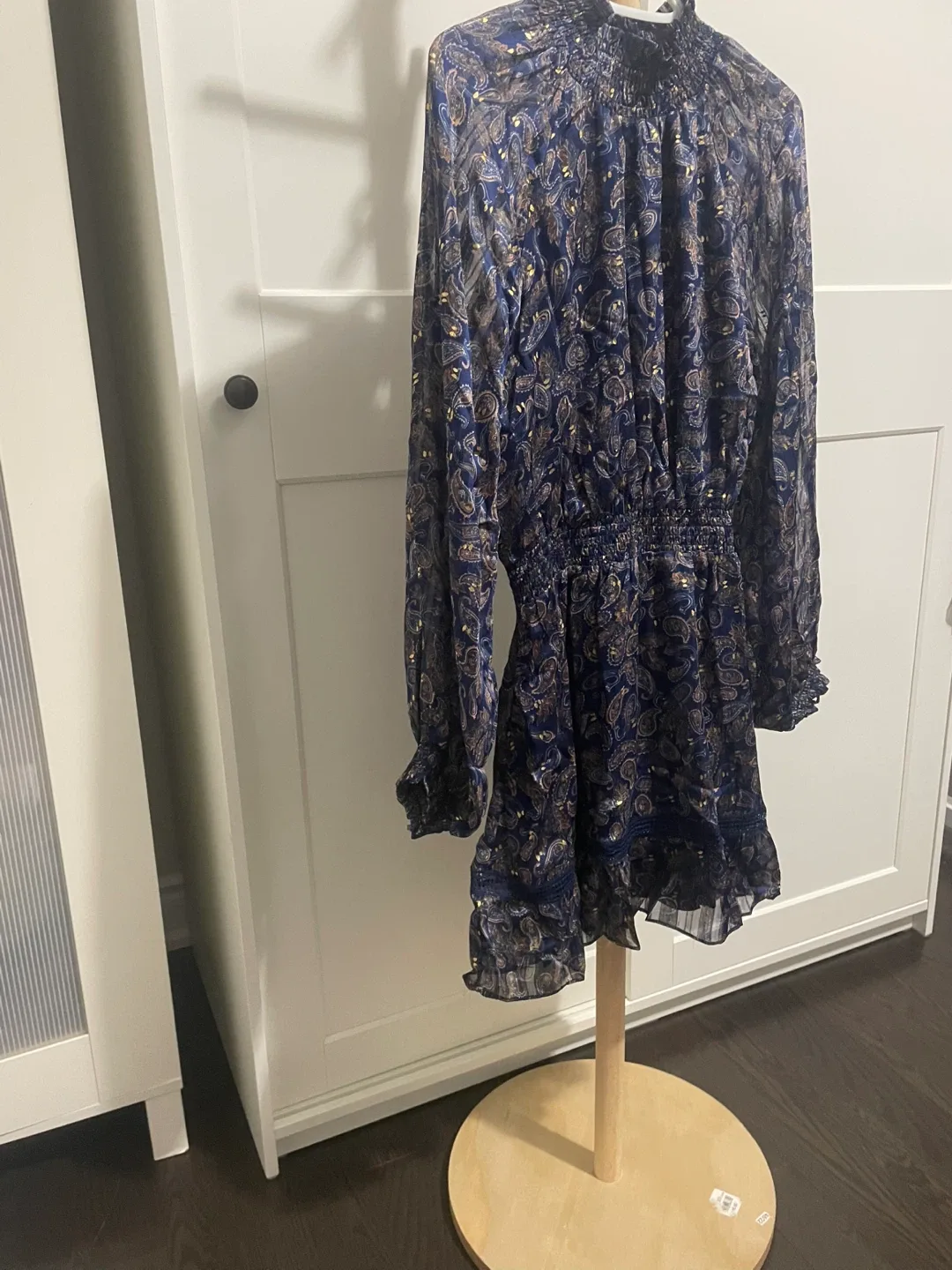 Lost Wanderer Blue Paisley Mini Dress image indicator(7)