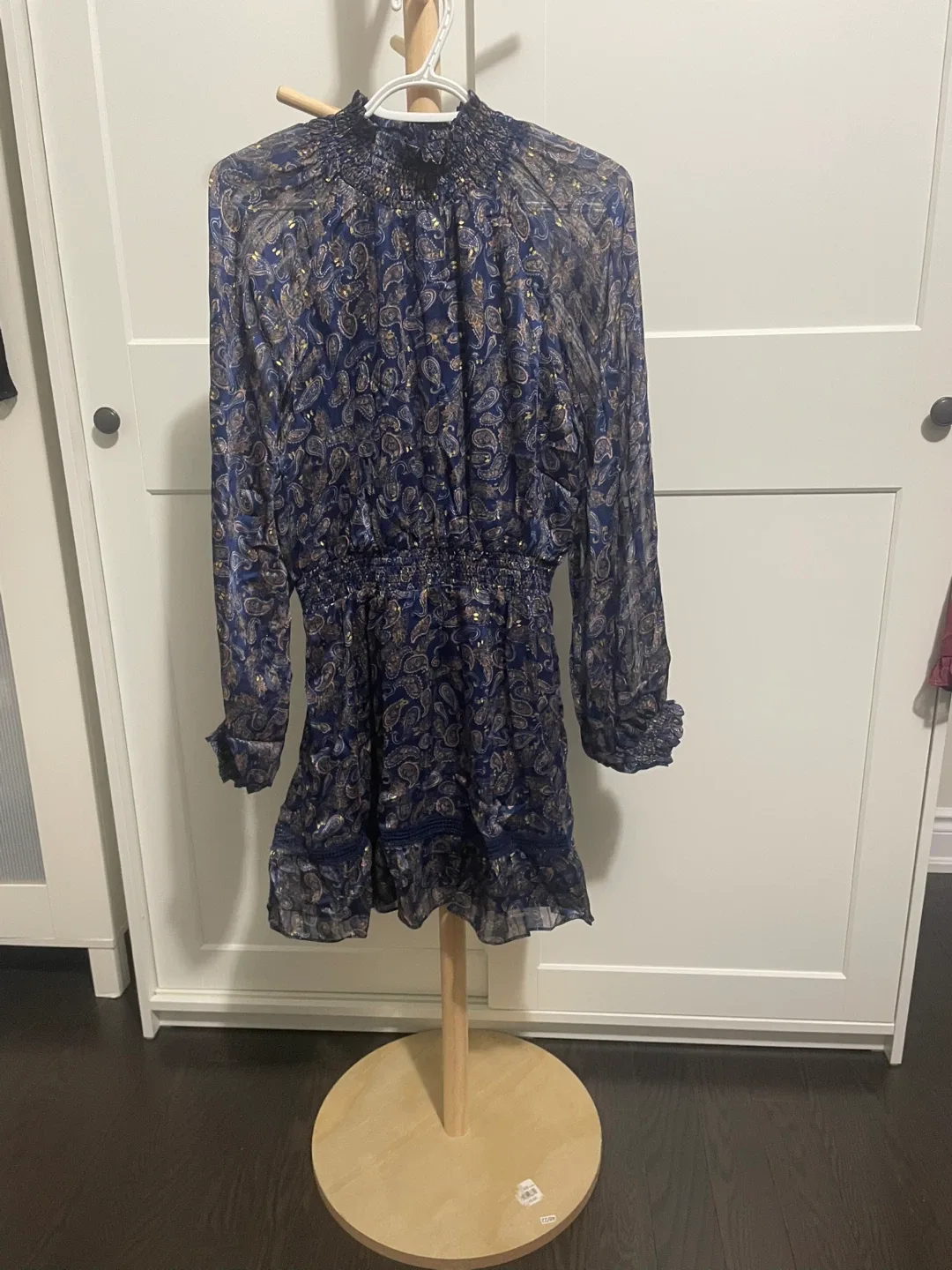 Lost Wanderer Blue Paisley Mini Dress image indicator(5)
