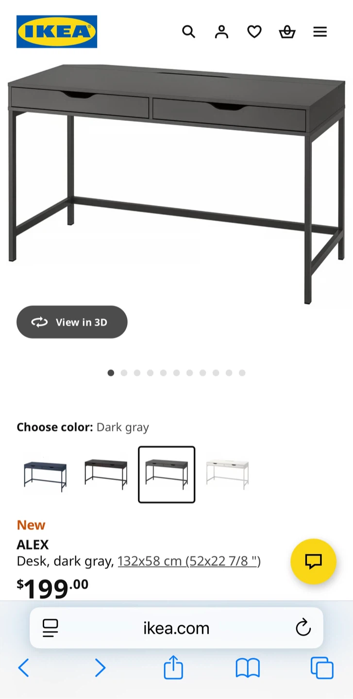 IKEA Alex Desk - Dark Gray - photo 3