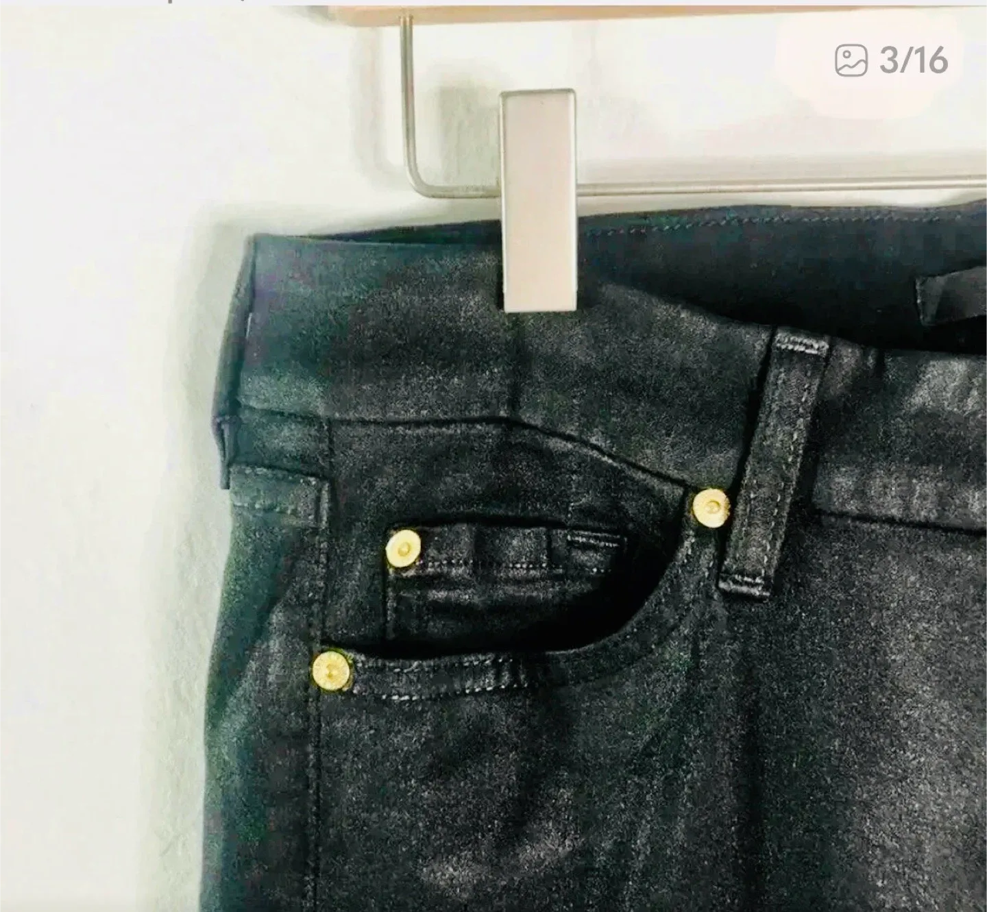 7 For All Mankind Black Jeans image indicator(4)