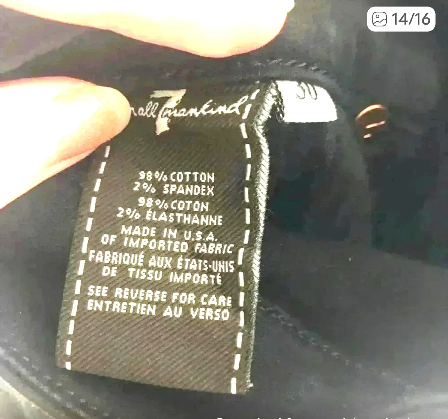 7 For All Mankind Black Jeans image indicator(9)