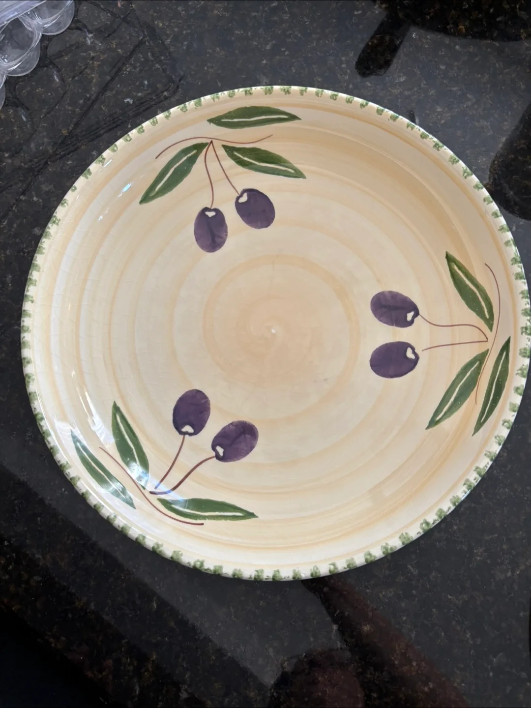 Tre Ci Made in Italy Olive Design Plate thumbnail