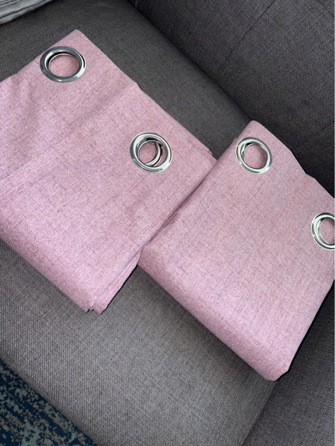 New Faux Linen Grommet Top Blackout Curtain 52x90 - photo 5