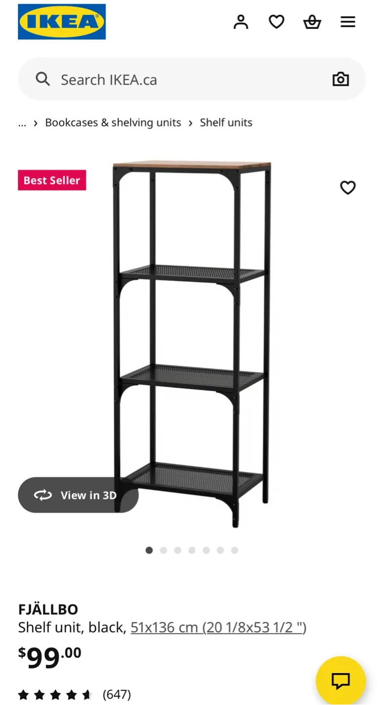 IKEA FJÄLLBO Shelf Unit + free scented candles thumbnail