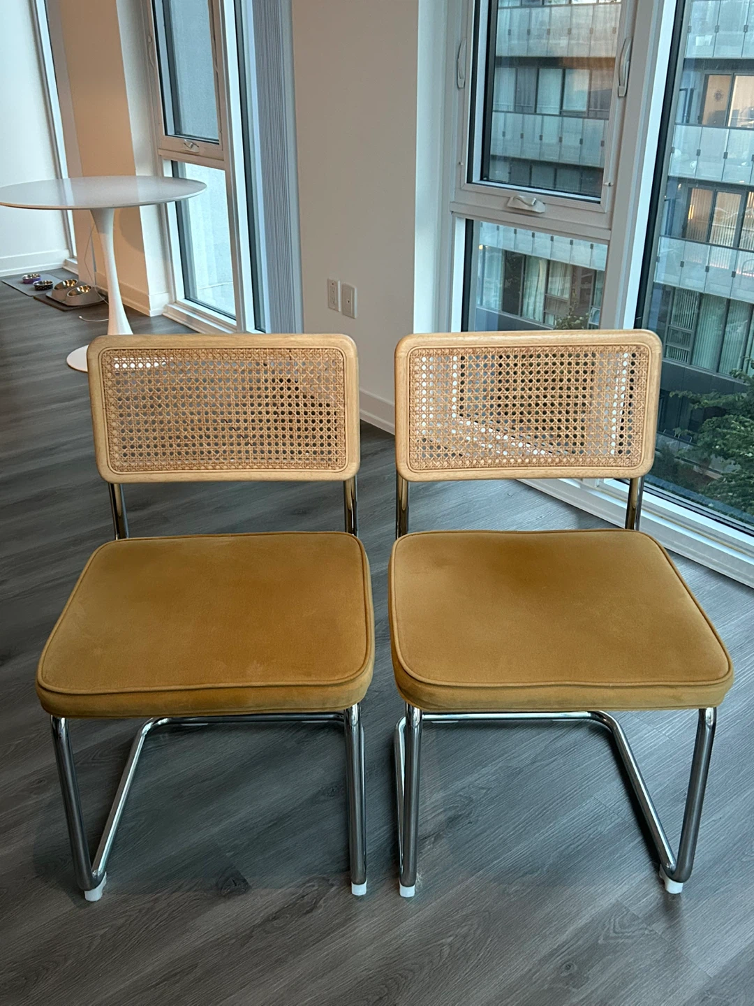 Cane Rattan Back Dining Chairs – Set of 2