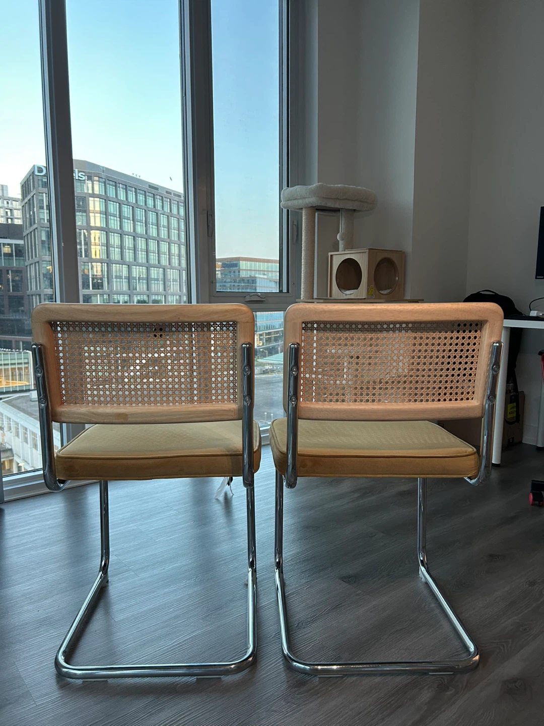 Cane Rattan Back Dining Chairs – Set of 2 - photo 4