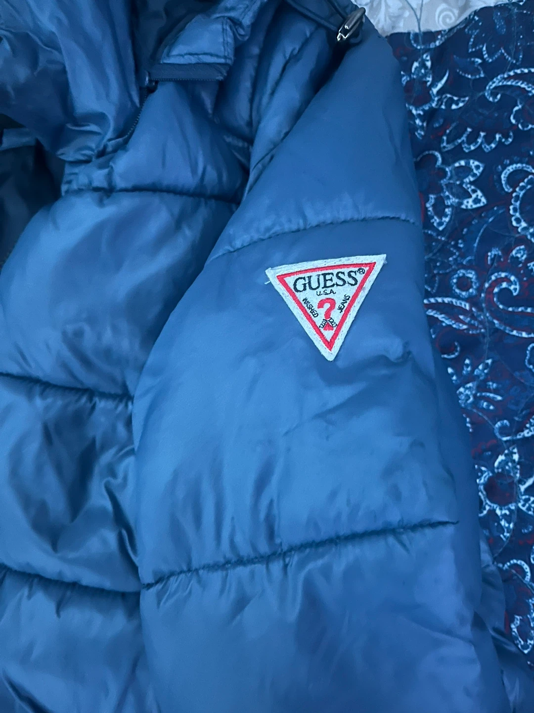 Guess Blue Puffer Jacket - XL - photo 3
