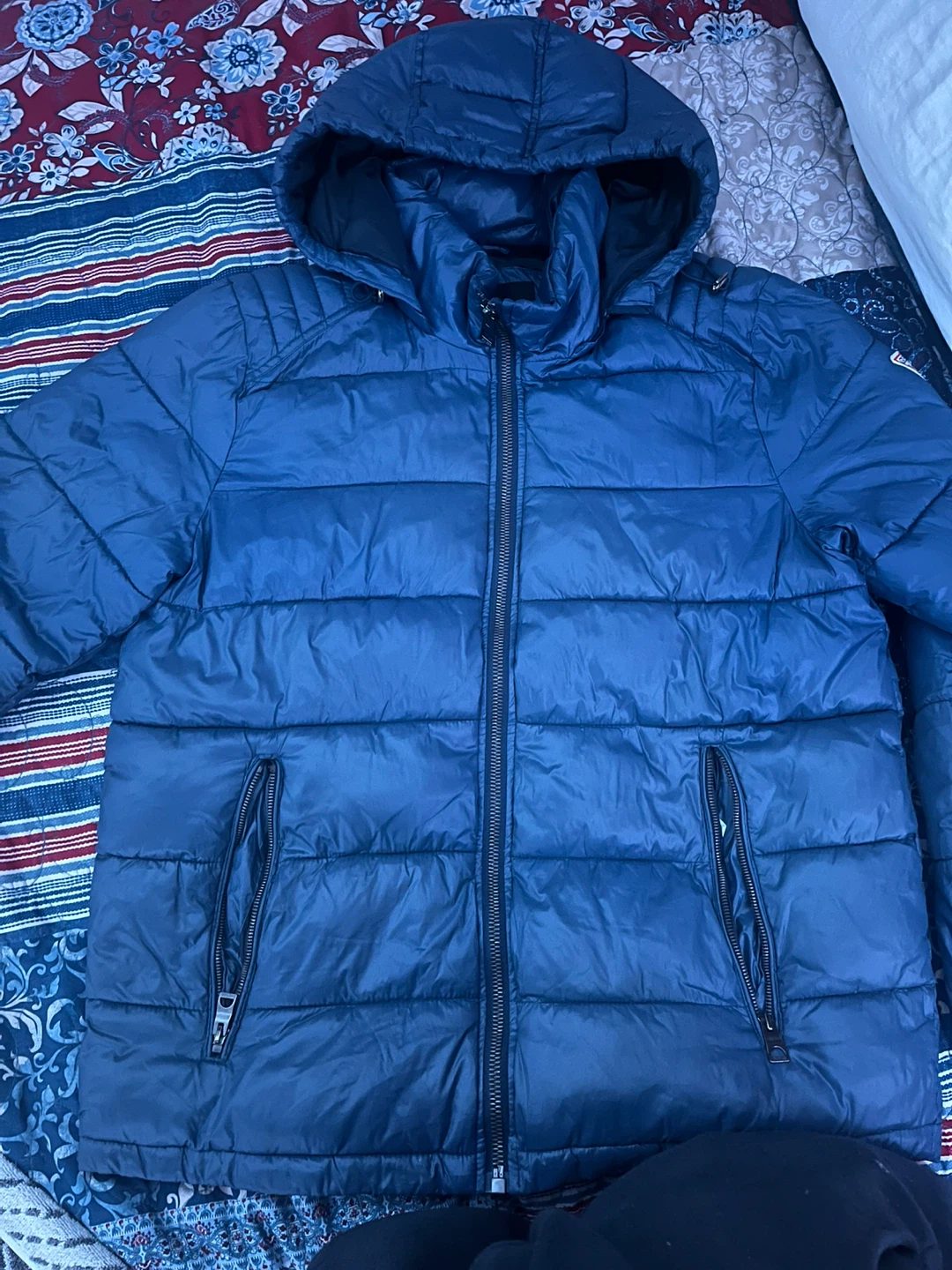 Guess Blue Puffer Jacket - XL