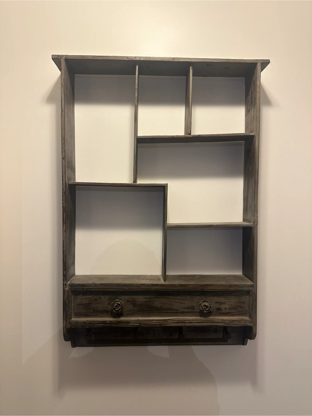 Rustic Wooden Wall Shelf
