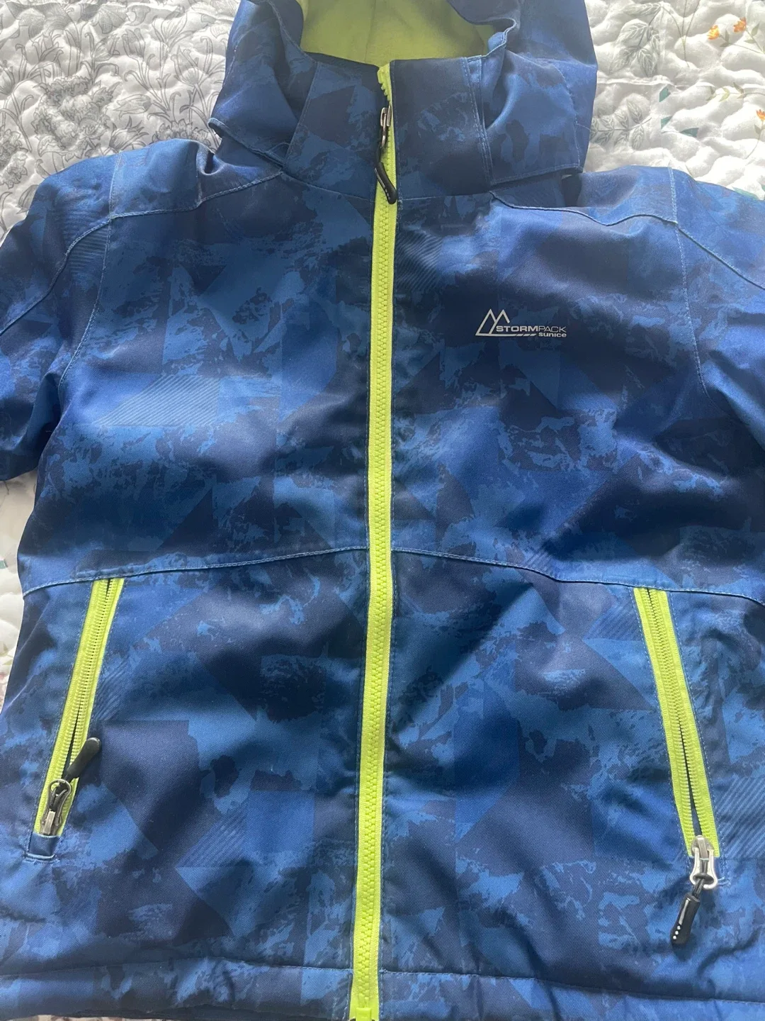 Kids' Storm Pack  Blue & Green Winter Jacket image indicator(7)