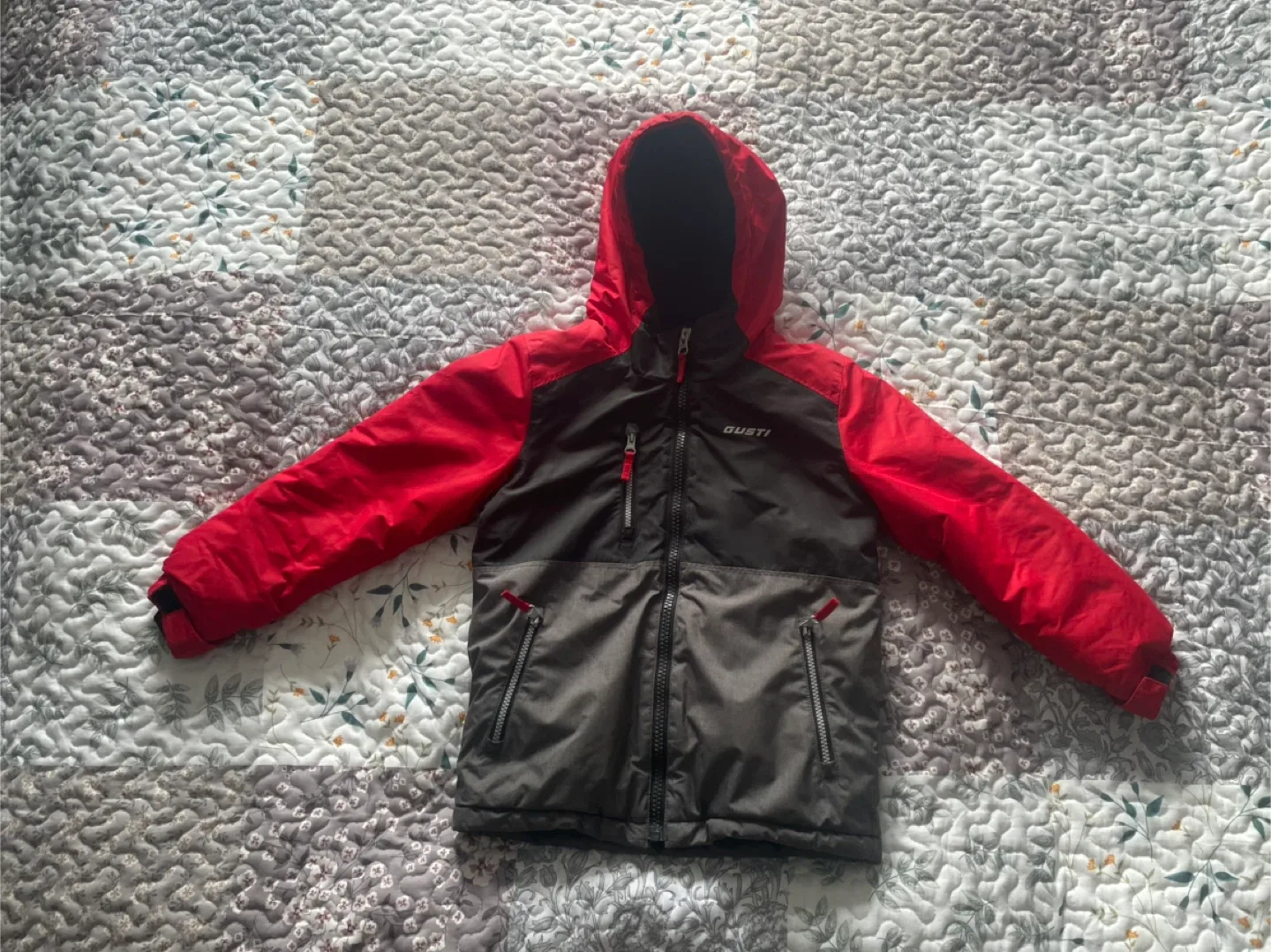 Gusti Red & Grey Winter Jacket image indicator(5)