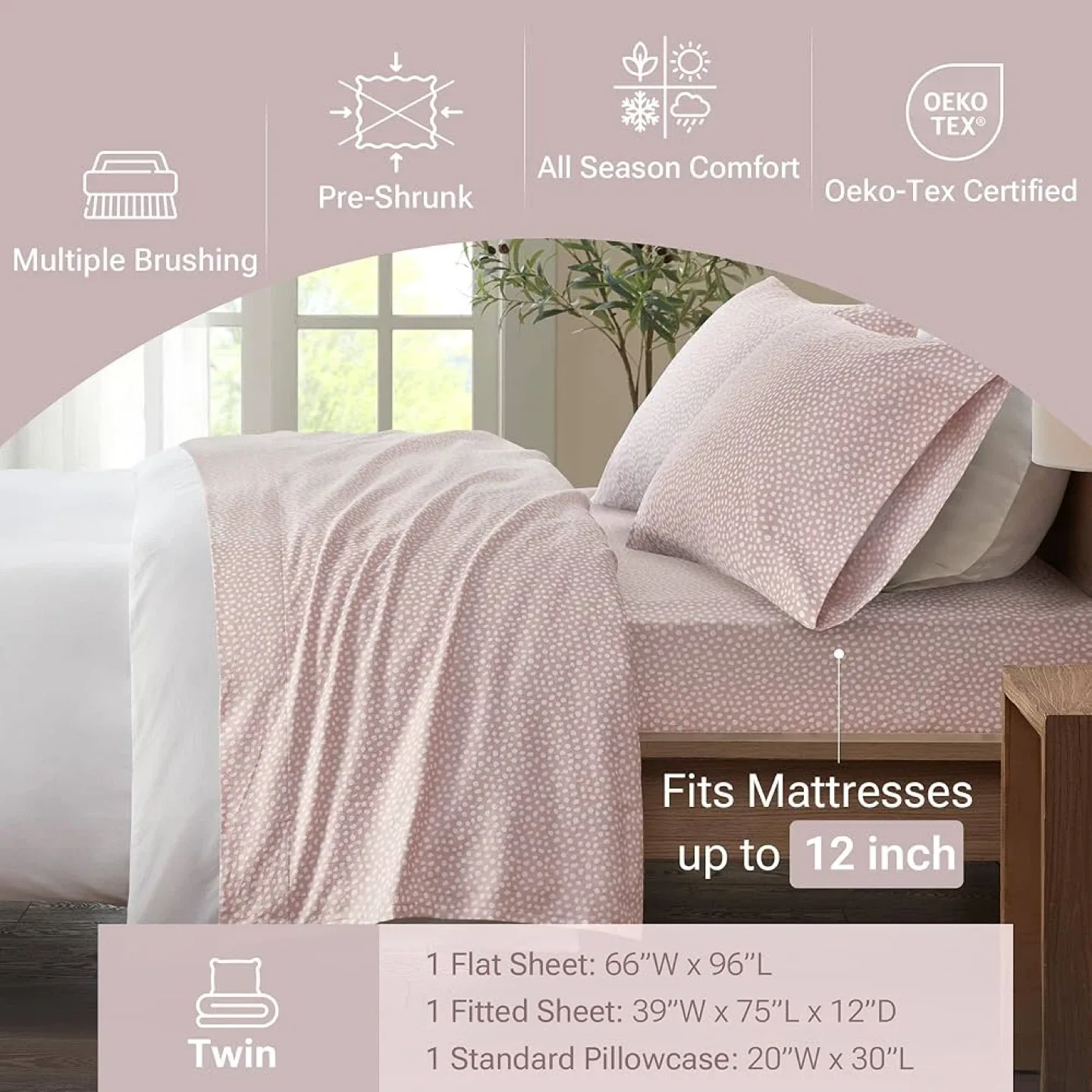 Brand new Cozy Flannel Warm 100% Cotton Twin Sheet thumbnail