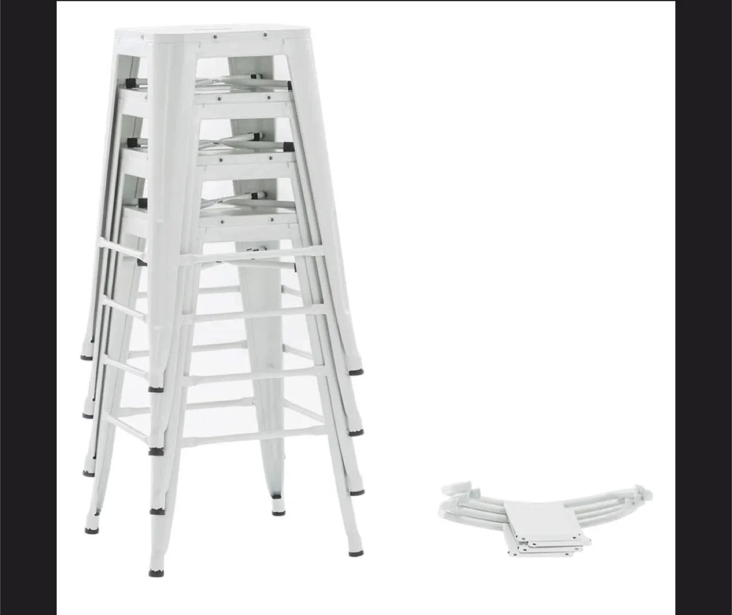 Zipcode Design White Counter Stool - 26" Seat Height image indicator(3)