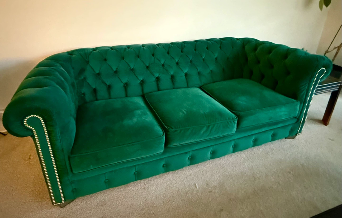 Emerald Green Chesterfield Sofa - photo 2