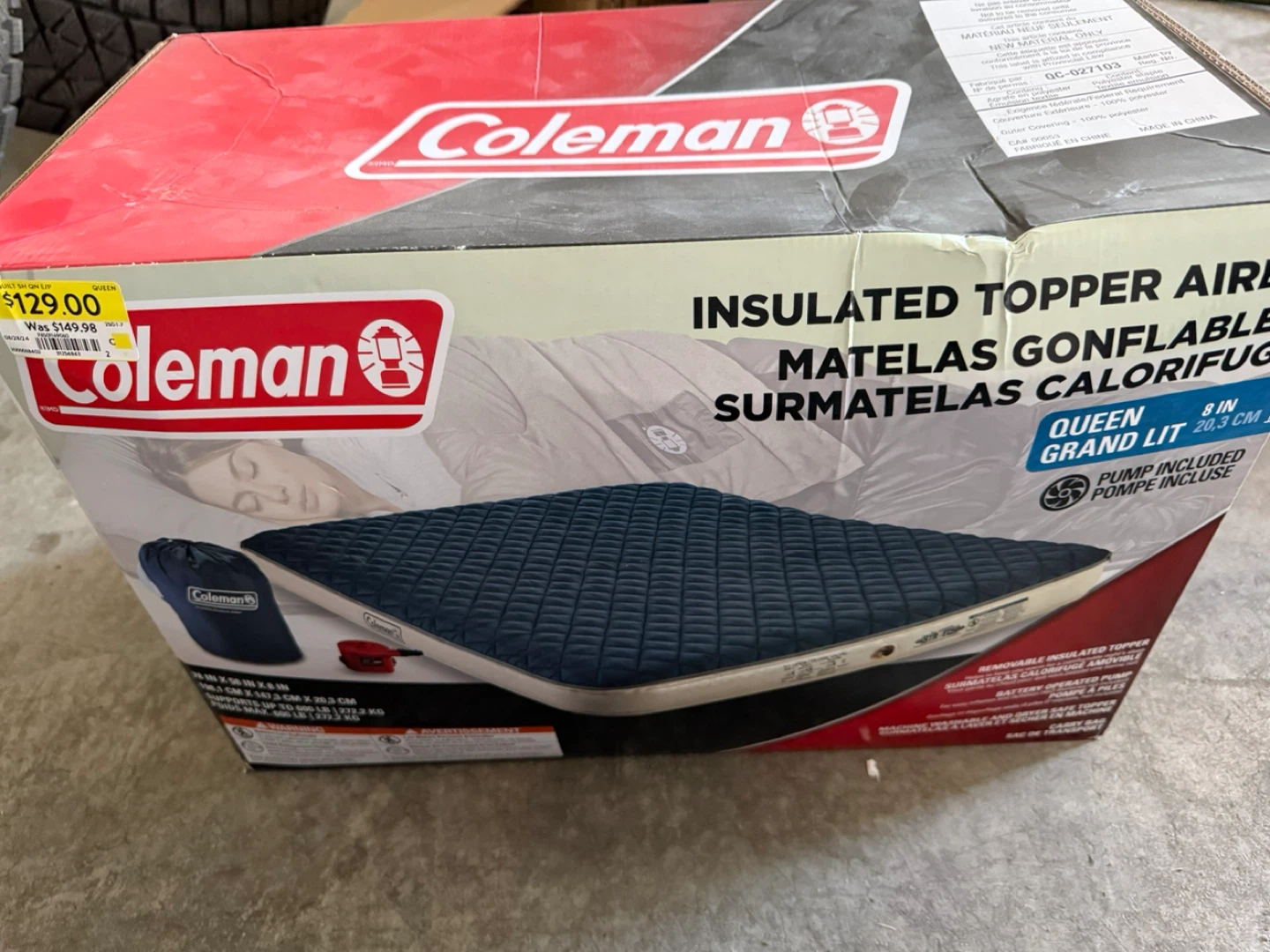Coleman Queen Insulated Airbed Topper - New in Box! - photo 4