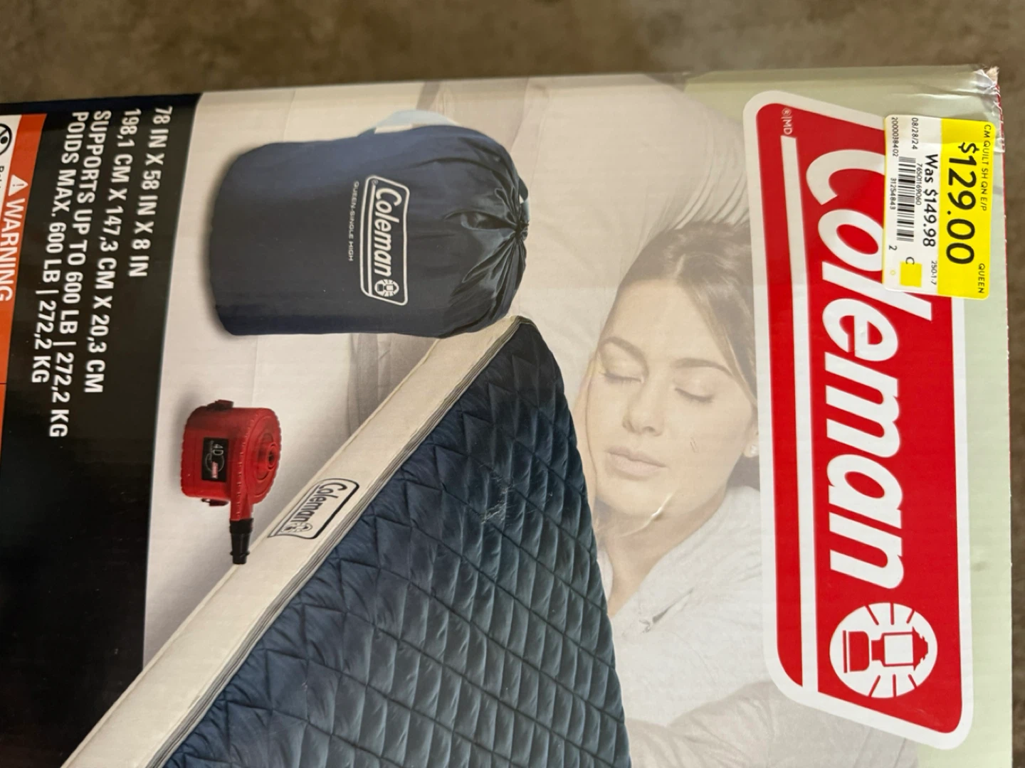 Coleman Queen Insulated Airbed Topper - New in Box! - photo 2