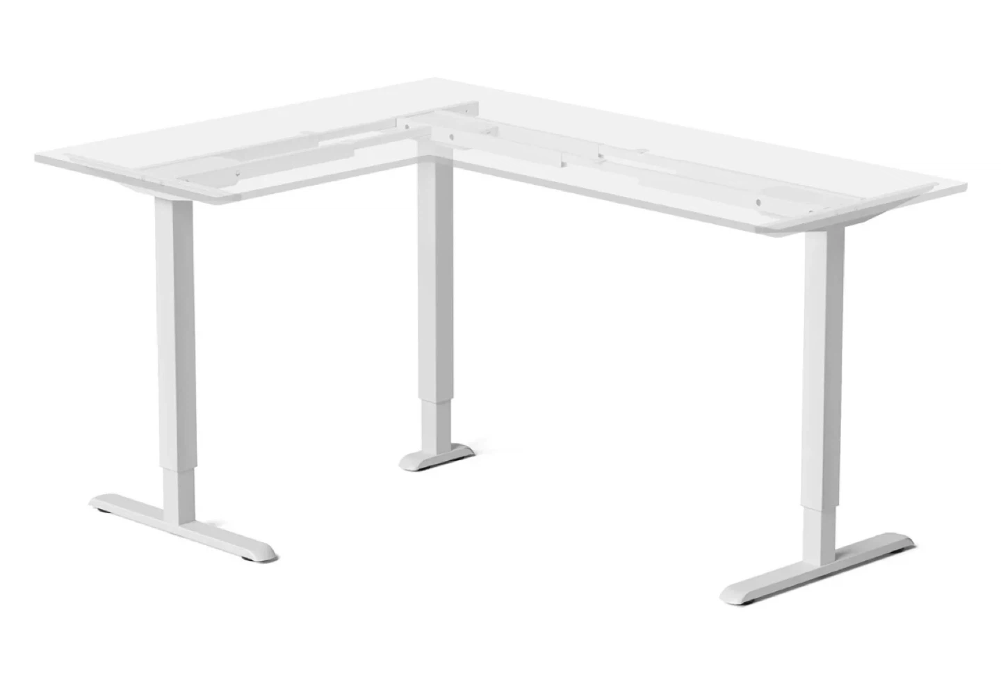 L-Shaped Standing Desk Frame (White)
