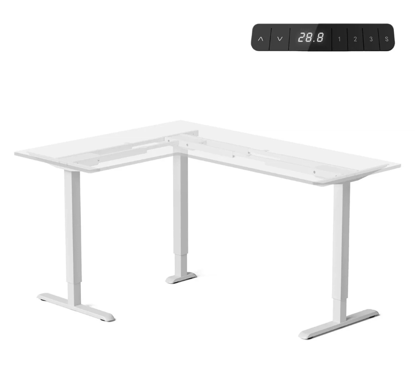 L-Shaped Standing Desk Frame (White) - photo 5