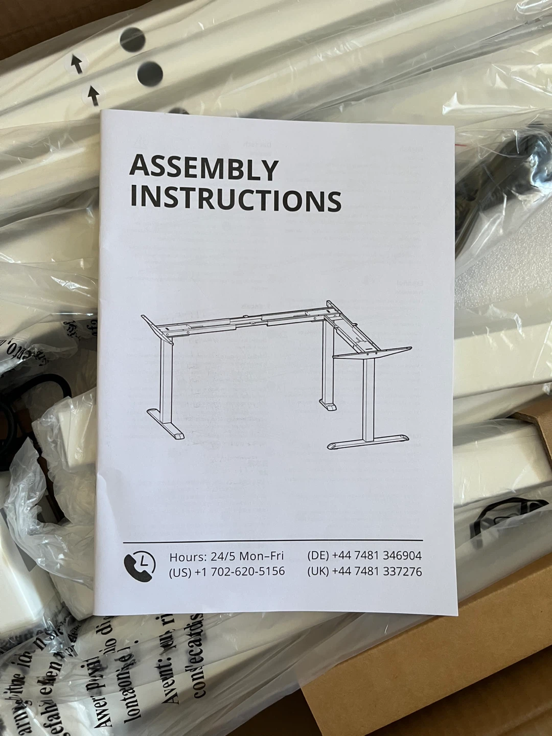 L-Shaped Standing Desk Frame (White) - photo 3