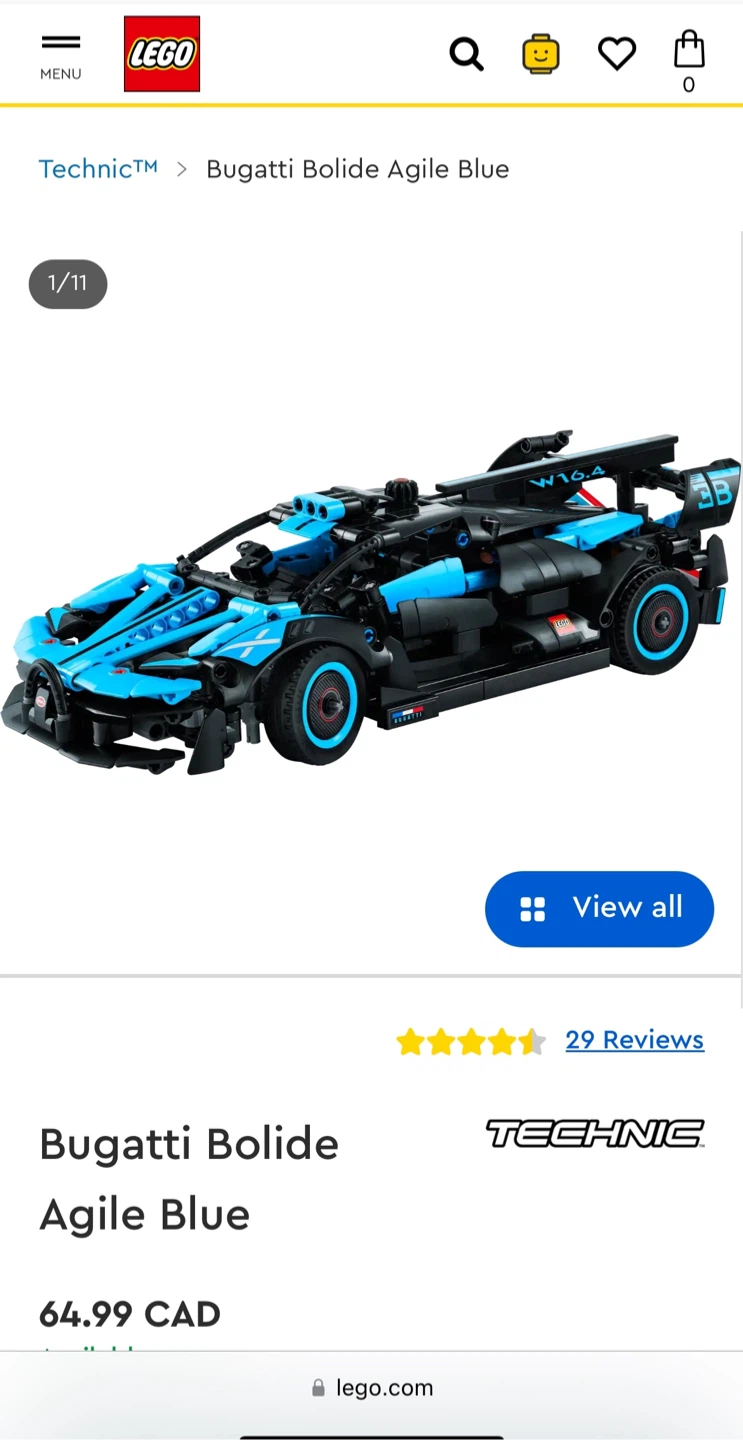 LEGO Technic Bugatti  Blue - 42162
