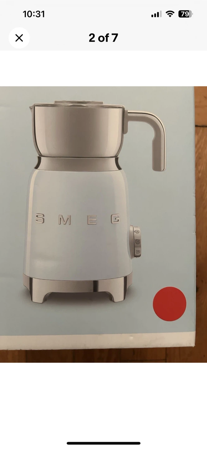 Smeg Retro 50's Style Milk Frother Red New With Box - photo 2