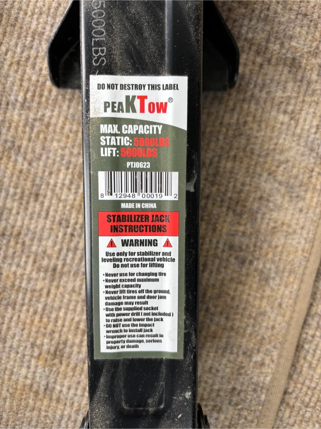 PeakTow Stabilizer Jacks - 5000lbs Capacity