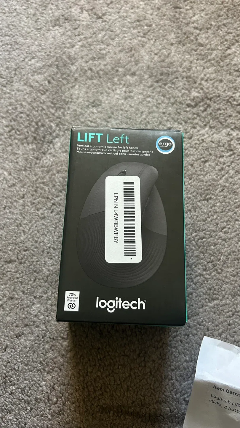 Logitech Lift Left Vertical Ergonomic Mouse - NEW! image indicator(3)