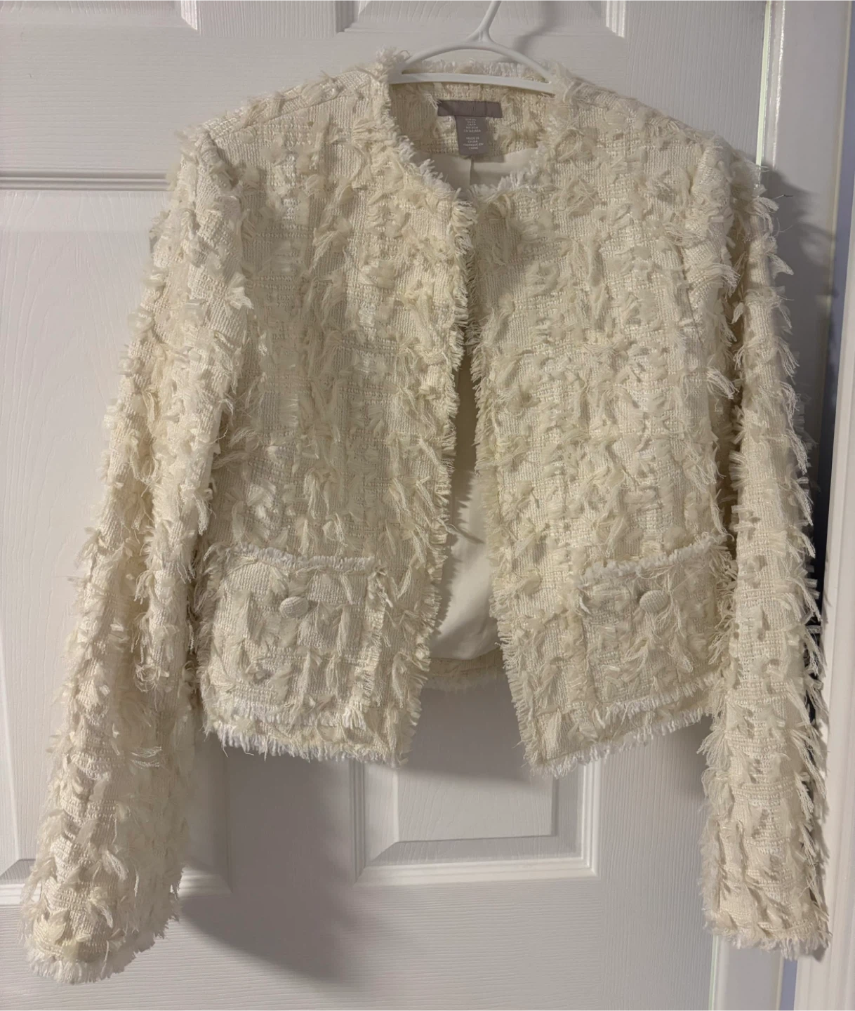 H&M Cream Tweed Jacket - Size XS - photo 5