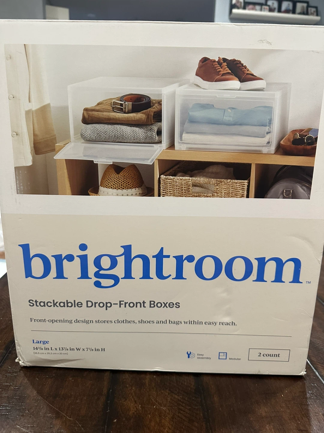Brightroom Stackable Drop-Front Boxes - 2 Count - photo 2
