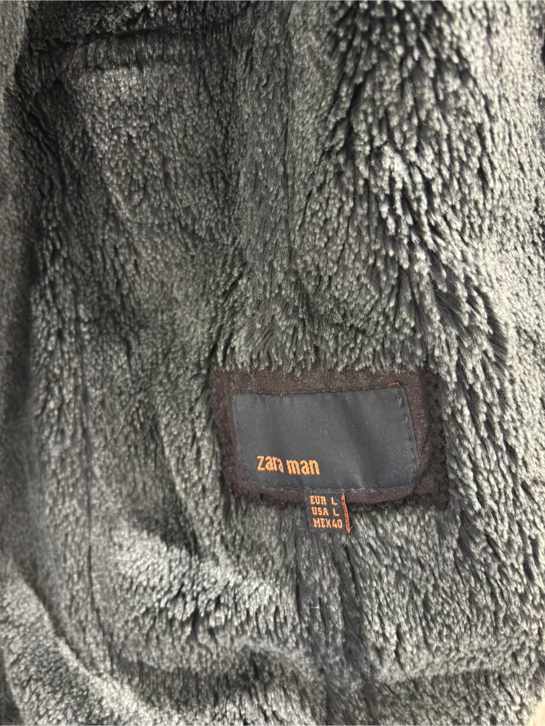 Zara Man Brown Faux Suede Jacket - Size L image indicator(3)