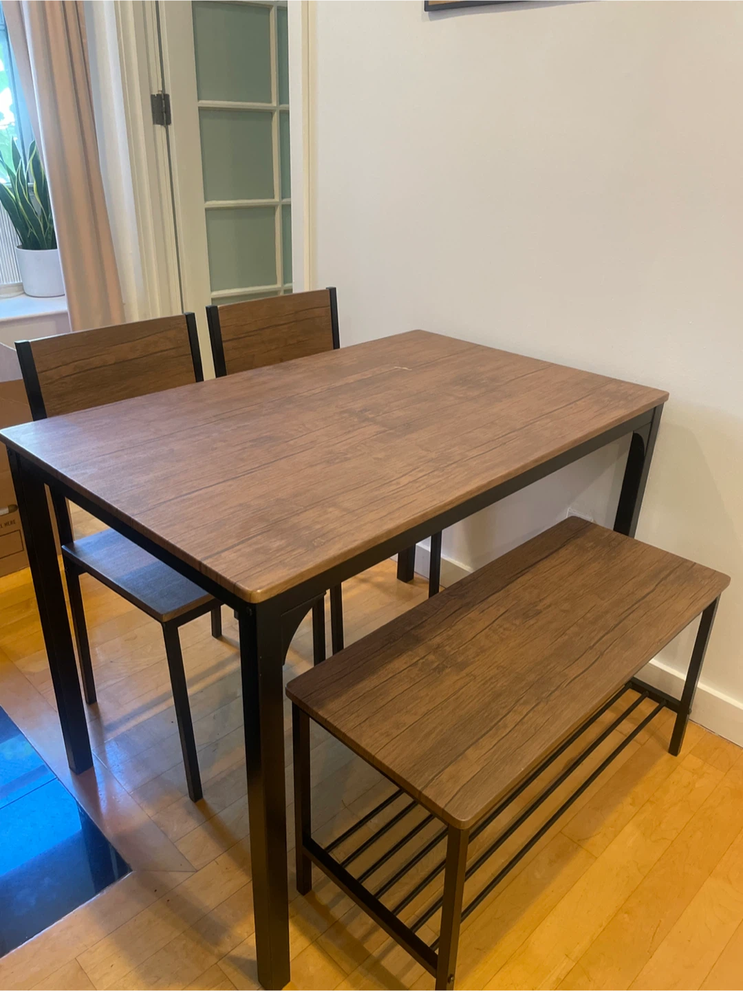 Dining Table with 2 Chairs and Bench - photo 2