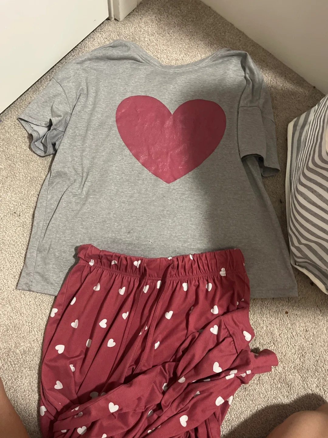 Pink heart PJ set thumbnail